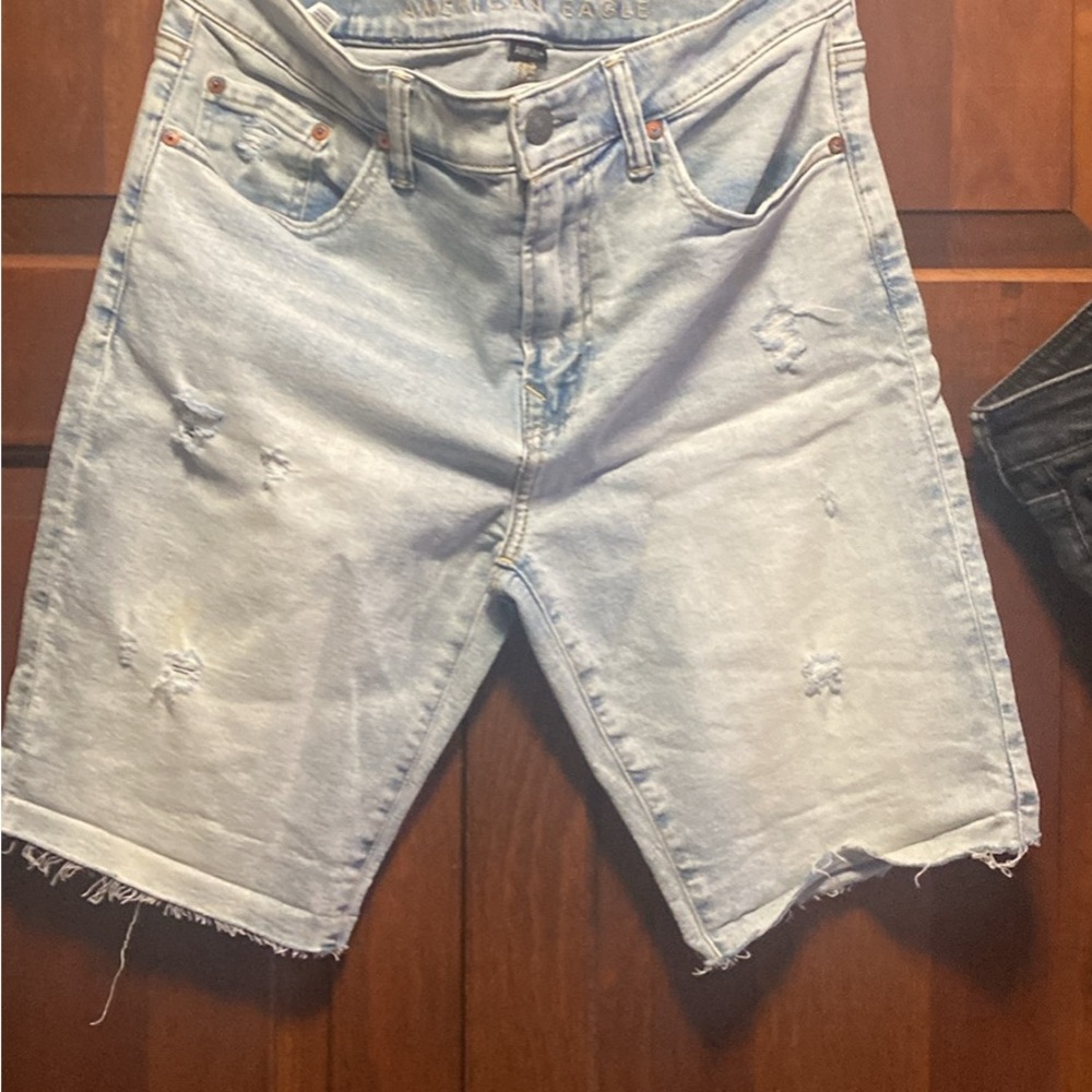 American Eagle Outfitters Faded Blue Jean Shorts
